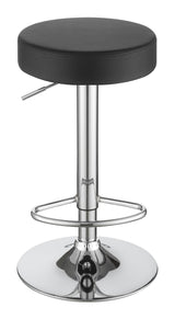 Ramses Chrome and Black 29" Adjustable Bar Stool from Coaster - Luna Furniture
