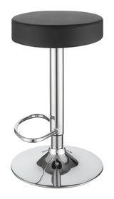 Ramses Chrome and Black 29" Adjustable Bar Stool from Coaster - Luna Furniture