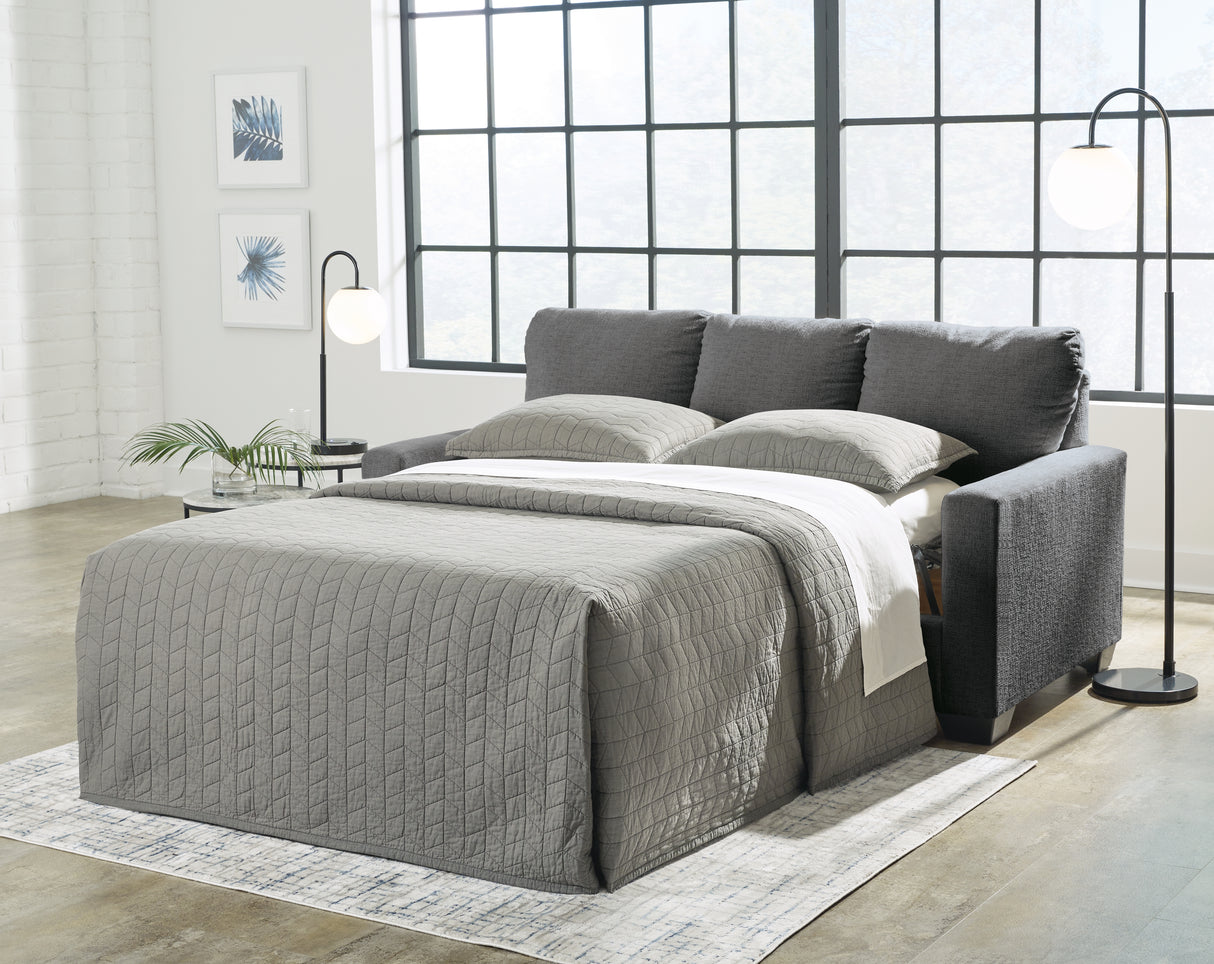 Rannis Pewter Full Sofa Sleeper from Ashley - Luna Furniture
