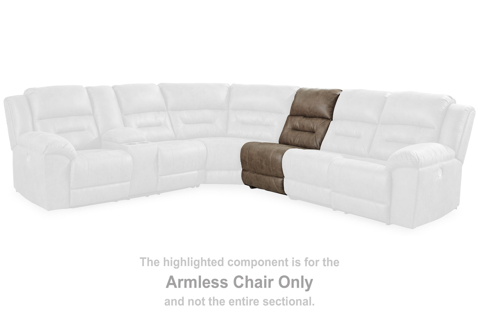 Ravenel Fossil Armless Chair from Ashley Furniture - Luna Furniture