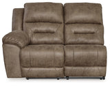 Ravenel Fossil Left-Arm Facing Power Reclining Loveseat from Ashley Furniture - Luna Furniture
