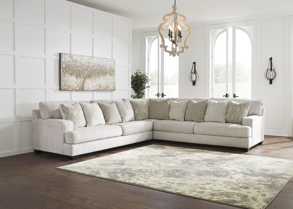 Rawcliffe Parchment 3-Piece Sectional from Ashley - Luna Furniture