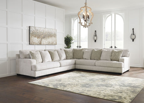 Rawcliffe Parchment 3-Piece Sectional from Ashley - Luna Furniture