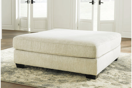 Rawcliffe Parchment Oversized Accent Ottoman from Ashley - Luna Furniture