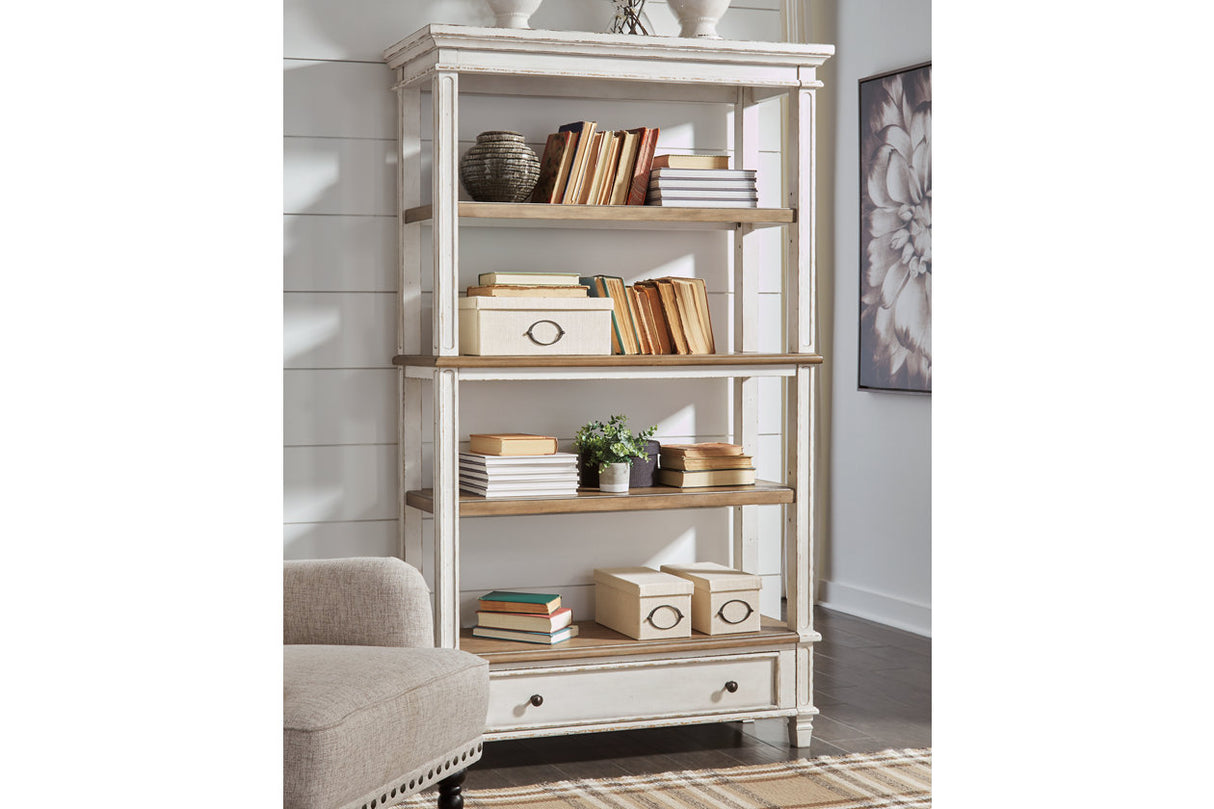 Realyn Brown/White 75" Bookcase from Ashley - Luna Furniture