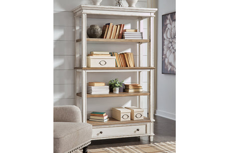 Realyn Brown/White 75" Bookcase from Ashley - Luna Furniture