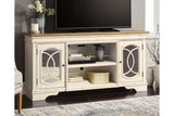 Realyn Chipped White 74" TV Stand from Ashley - Luna Furniture