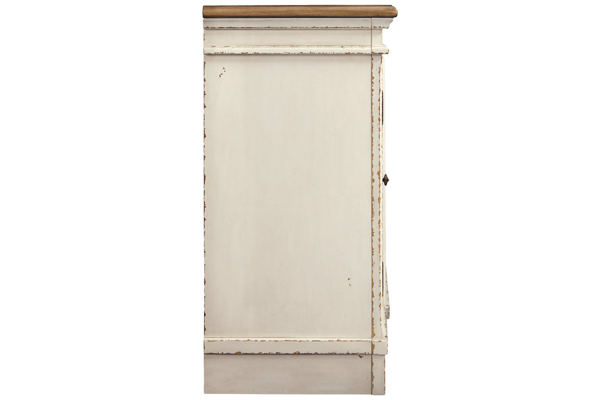 Realyn Chipped White 74" TV Stand from Ashley - Luna Furniture