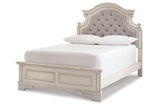 Realyn Chipped White Full Upholstered Panel Bed from Ashley - Luna Furniture