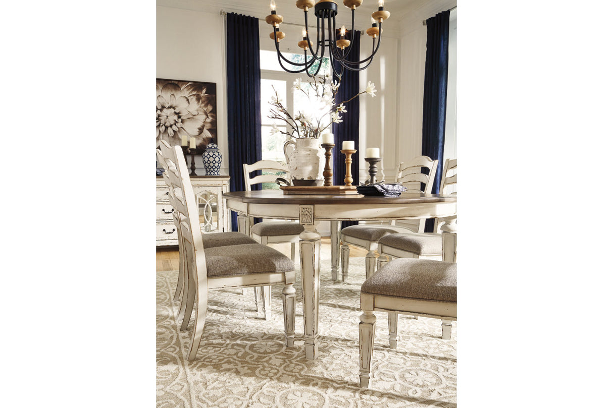 Realyn Chipped White Ladder Dining Chair, Set of 2 from Ashley - Luna Furniture