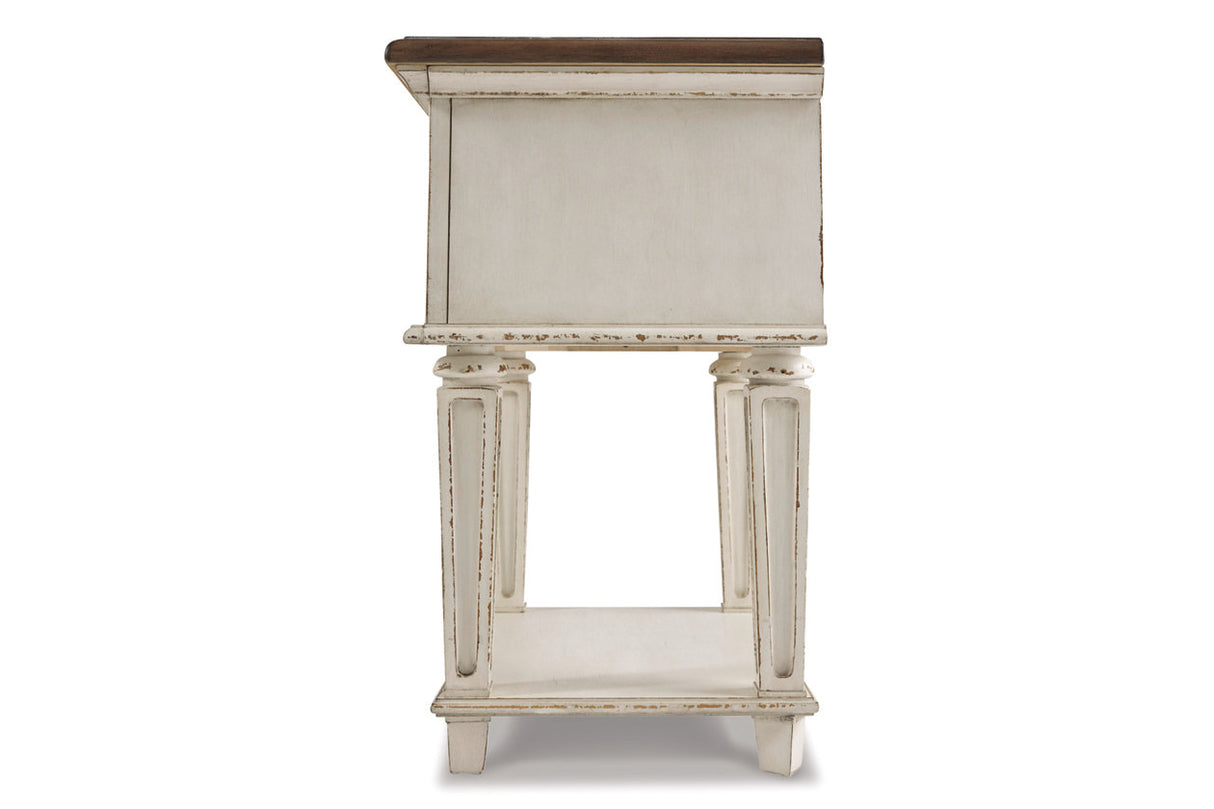 Realyn Chipped White Nightstand from Ashley - Luna Furniture