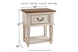 Realyn Chipped White Nightstand from Ashley - Luna Furniture