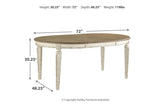 Realyn Chipped White Oval Dining Extension Table from Ashley - Luna Furniture
