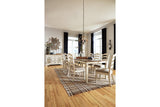 Realyn Chipped White Rectangular Dining Extension Table from Ashley - Luna Furniture