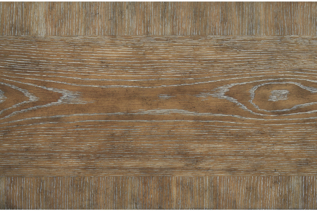 Realyn Chipped White Rectangular Dining Extension Table from Ashley - Luna Furniture