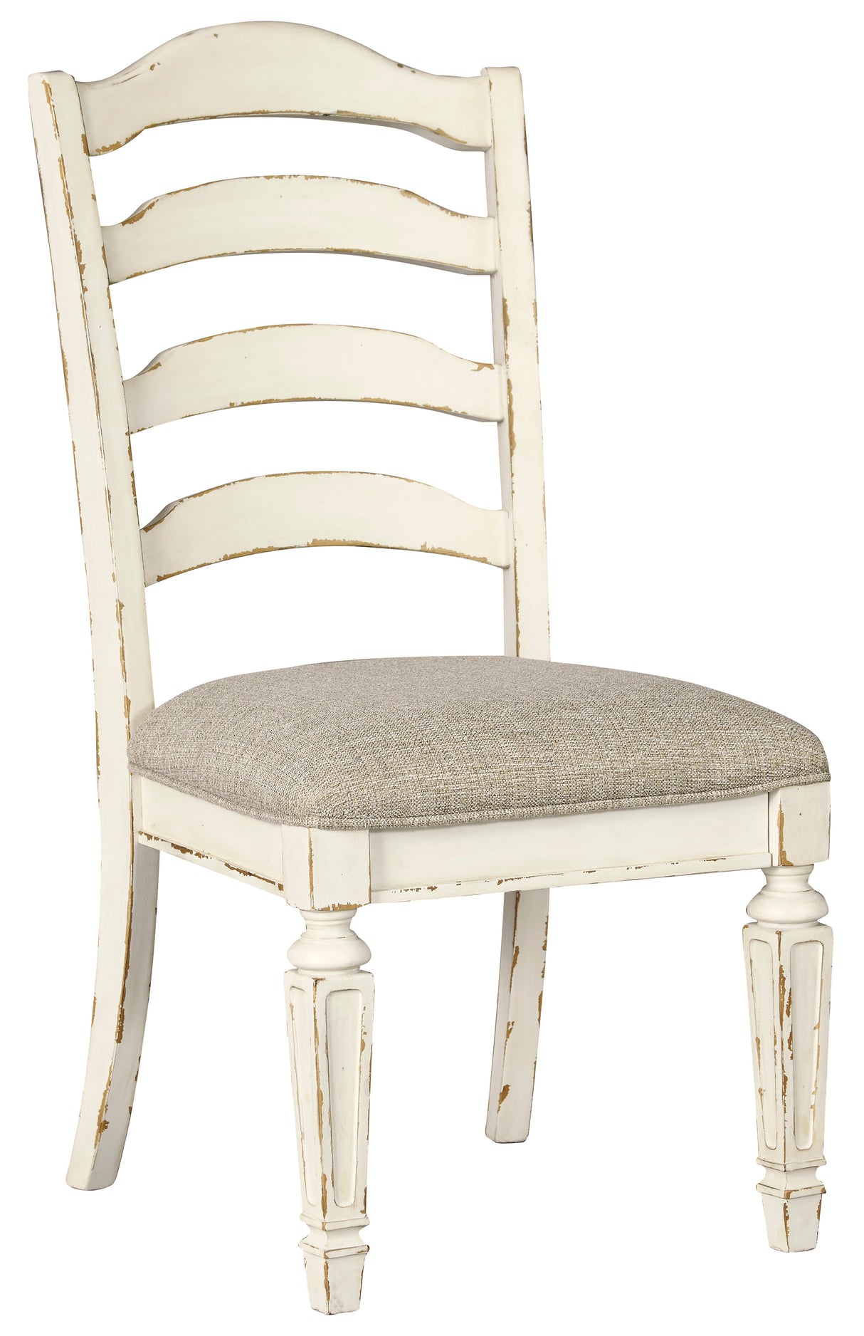 Realyn Chipped White Rectangular Extendable Ladder Dining Set from Ashley - Luna Furniture
