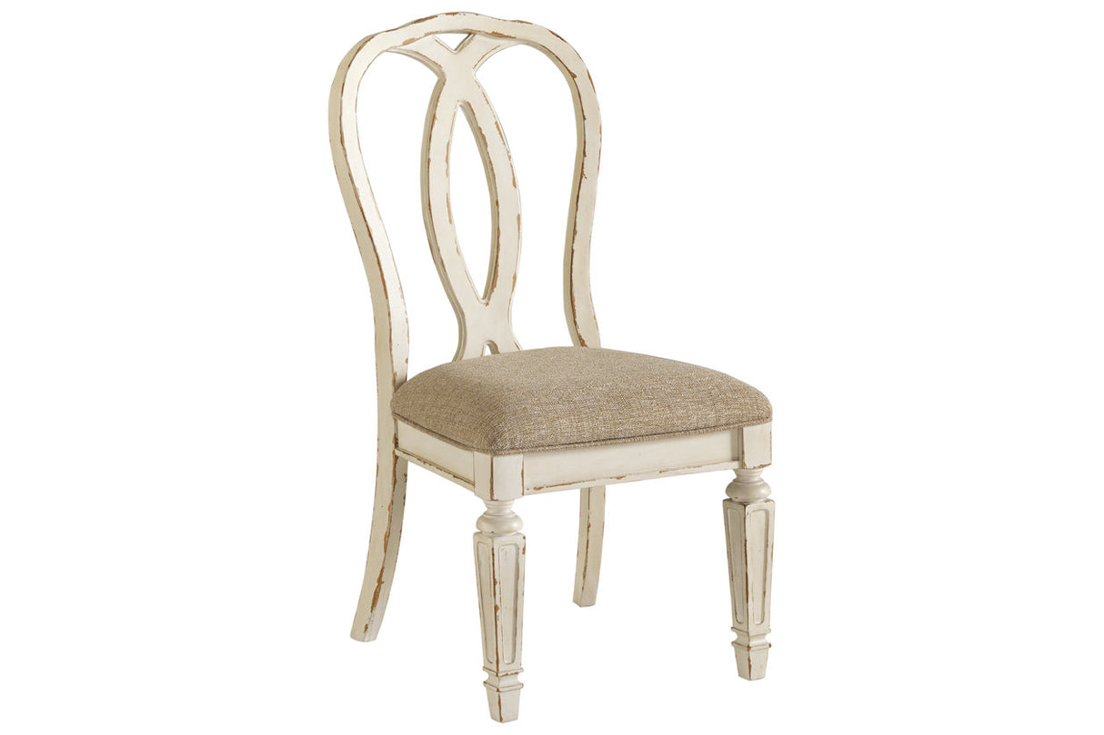 Realyn Chipped White Ribbon Dining Chair, Set of 2 from Ashley - Luna Furniture