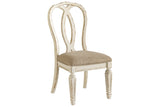 Realyn Chipped White Ribbon Dining Chair, Set of 2 from Ashley - Luna Furniture