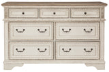 Realyn Chipped White Upholstered Panel Bedroom Set from Ashley - Luna Furniture