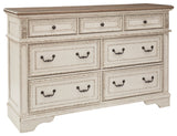 Realyn Chipped White Upholstered Sleigh Bedroom Set from Ashley - Luna Furniture