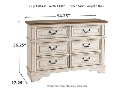 Realyn Two-tone Dresser from Ashley - Luna Furniture