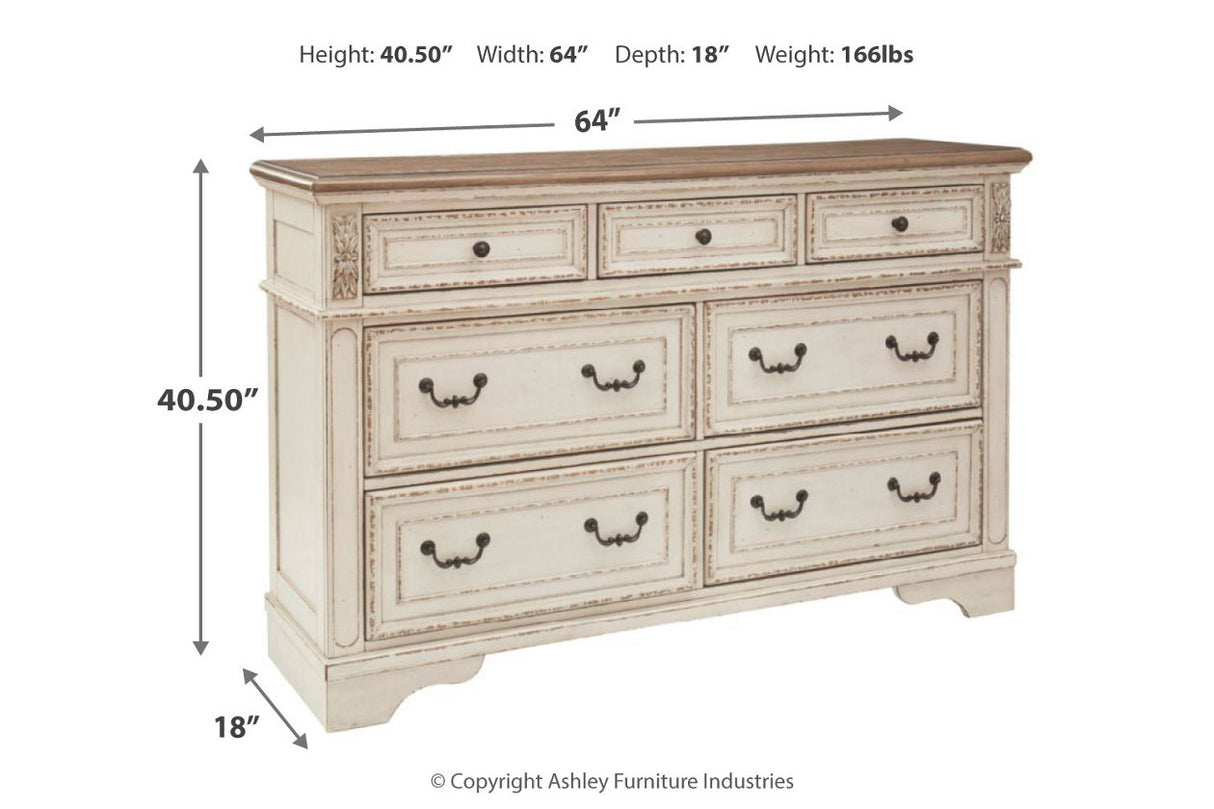 Realyn Chipped White Upholstered Sleigh Bedroom Set from Ashley - Luna Furniture