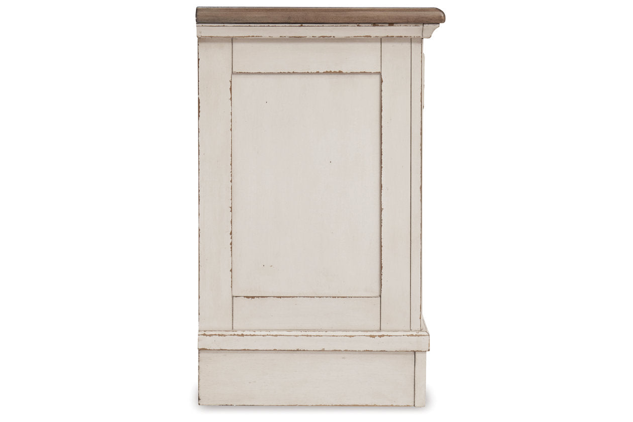 Realyn Chipped White Nightstand – Luna Furniture