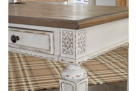 Realyn White/Brown 60" Home Office Desk from Ashley - Luna Furniture