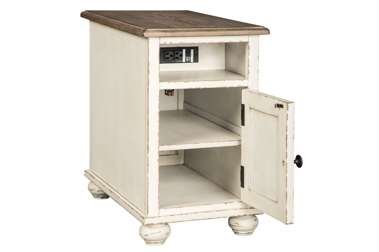 Realyn White/Brown Chairside End Table from Ashley - Luna Furniture