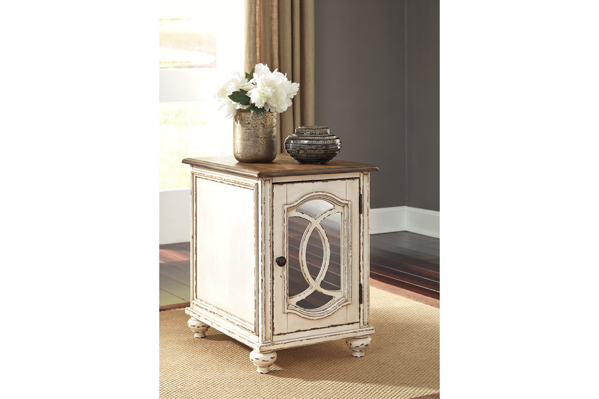Realyn White/Brown Chairside End Table from Ashley - Luna Furniture