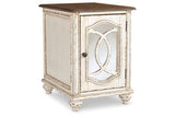Realyn White/Brown Chairside End Table from Ashley - Luna Furniture