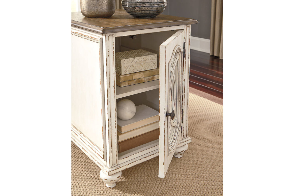 Realyn White/Brown Chairside End Table from Ashley - Luna Furniture
