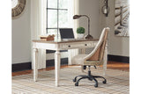 Realyn White/Brown Home Office Lift Top Desk from Ashley - Luna Furniture