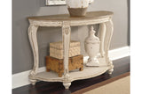 Realyn White/Brown Sofa Table from Ashley - Luna Furniture