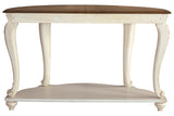 Realyn White/Brown Sofa Table from Ashley - Luna Furniture
