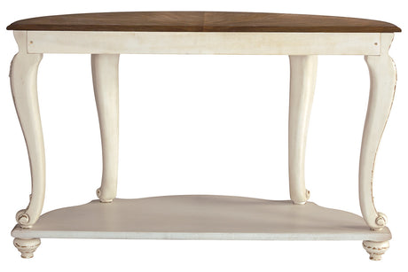 Realyn White/Brown Sofa Table from Ashley - Luna Furniture