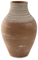 Reclove Distressed White Vase from Ashley - Luna Furniture