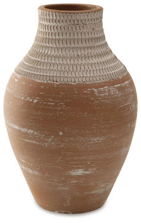 Reclove Distressed White Vase from Ashley - Luna Furniture
