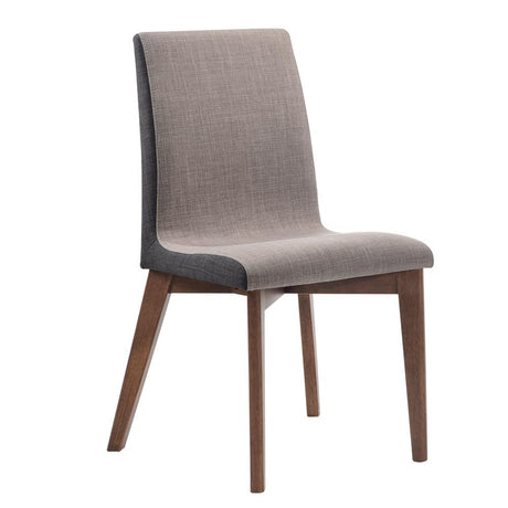 Redbridge Gray and Natural Walnut Upholstered Side Chairs, Set of 2 from Coaster - Luna Furniture