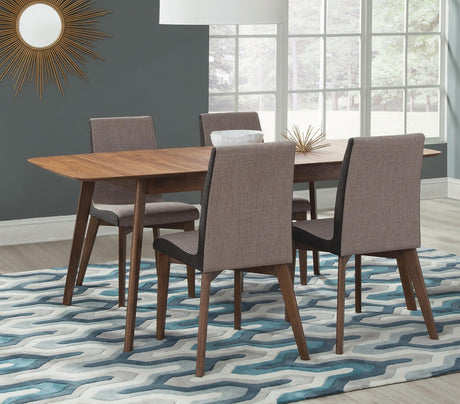 Redbridge Natural Walnut and Gray 5-Piece Dining Set from Coaster - Luna Furniture