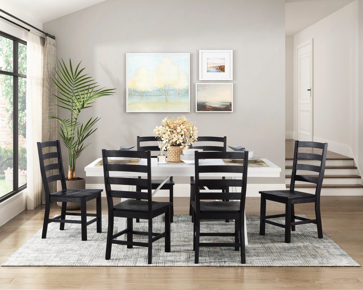 Redmond White/Black Dining Set from Homelegance - Luna Furniture