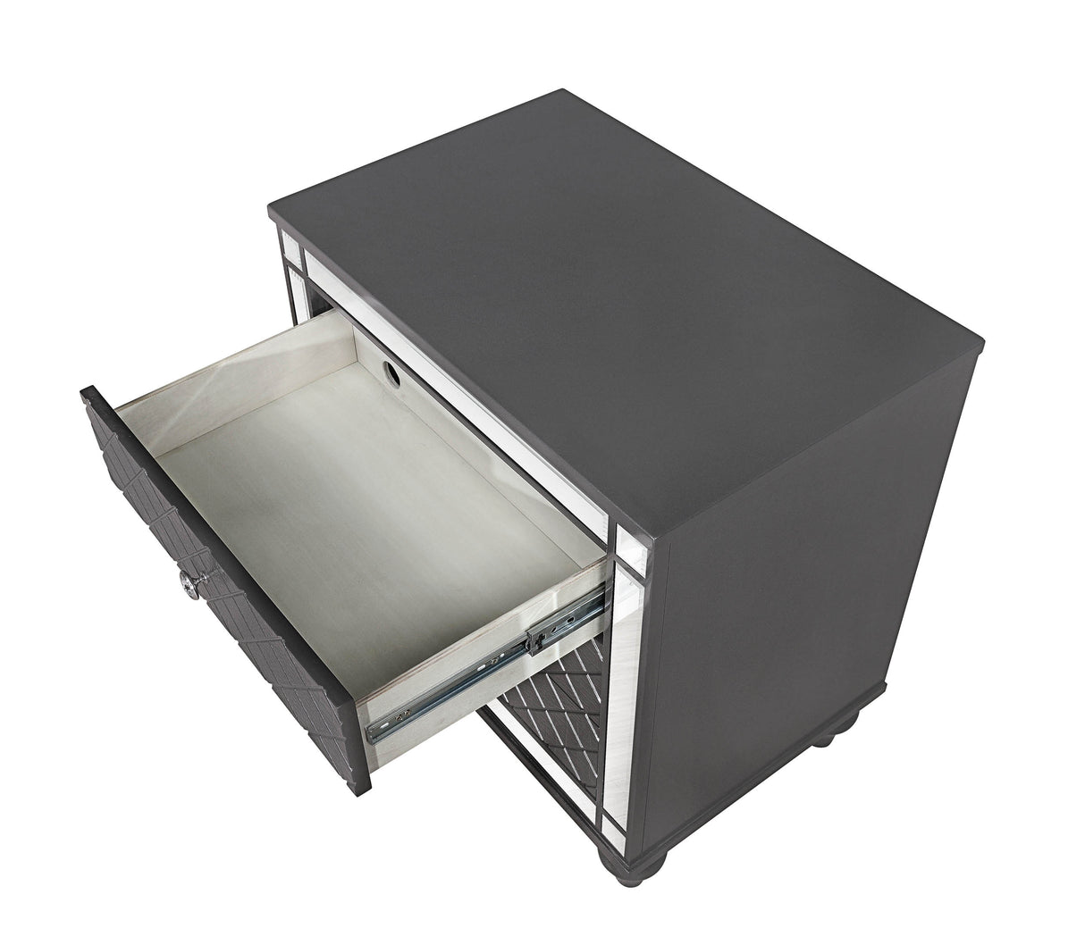 Refino Gray Nightstand from Crown Mark - Luna Furniture