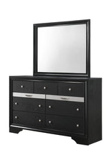Regata Black/Silver Bedroom Mirror (Mirror Only) from Crown Mark - Luna Furniture