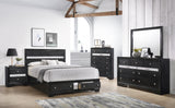 Regata Black/Silver Bedroom Mirror (Mirror Only) from Crown Mark - Luna Furniture