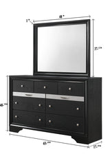 Regata Black/Silver Dresser from Crown Mark - Luna Furniture