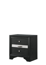Regata Black/Silver Nightstand from Crown Mark - Luna Furniture