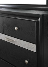 Regata Black/Silver Storage Platform Bedroom Set from Crown Mark - Luna Furniture