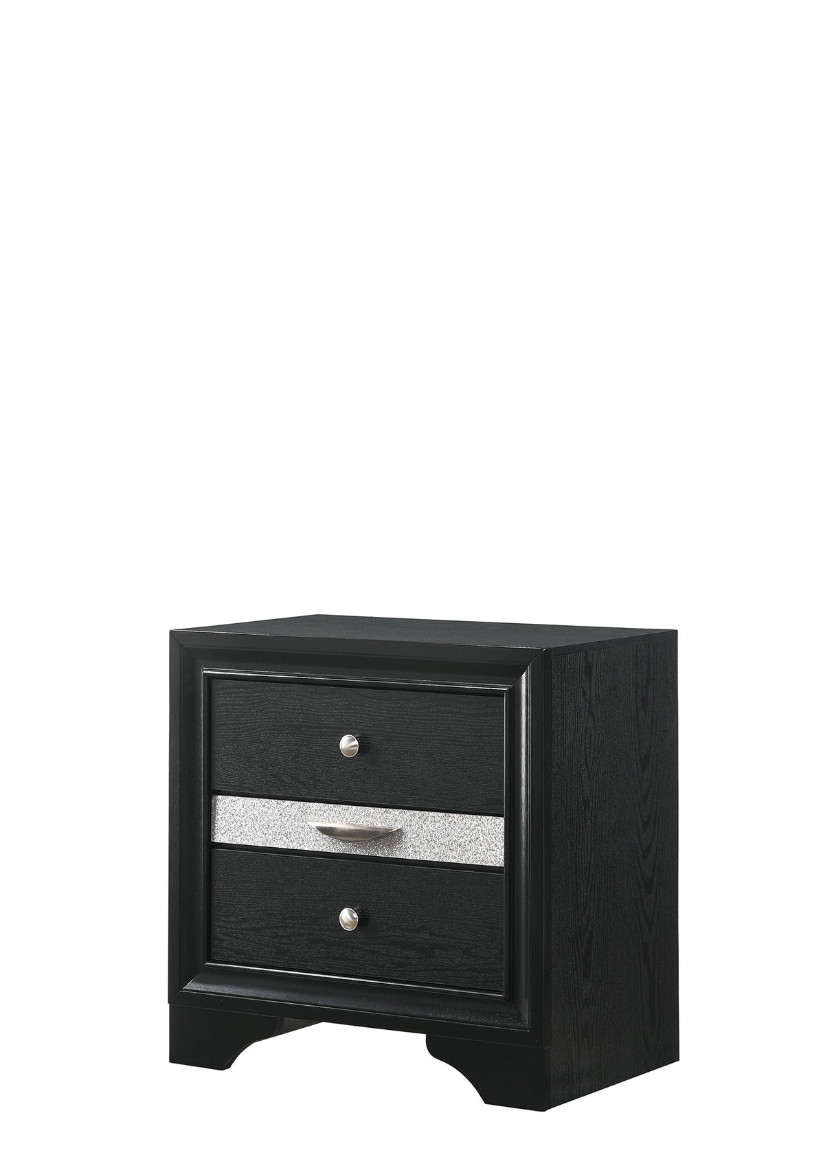 Regata Black/Silver Storage Platform Bedroom Set from Crown Mark - Luna Furniture