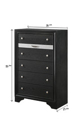 Regata Black/Silver Storage Platform Bedroom Set from Crown Mark - Luna Furniture