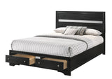 Regata Black/Silver Storage Platform Bedroom Set from Crown Mark - Luna Furniture